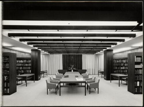 Ferguson room on first floor at the National Library of Australia, 1968 [picture] / Max Dupain