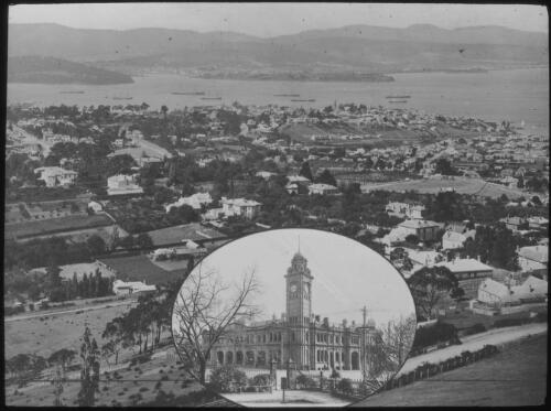Hobart and Post Office, Tasmania, ca. 1900 [transparency]