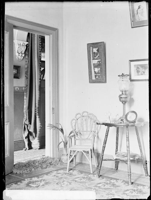 View of lounge room doorway leading to corridor, North Sydney, ca. 1910 [picture] / Harold Cazneux