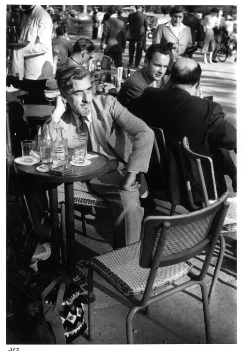 Bob Close, author of love me sailor and Eliza Callaghan, at the Cafe Royale, Paris c.1948-49 [picture] / Albert Tucker