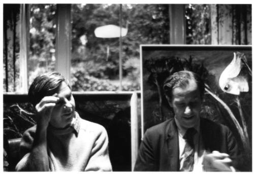 Arthur Boyd & Sidney Nolan, Arthur Boyd's studio, Hampton Lane, London, c1960 [picture] / Albert Tucker