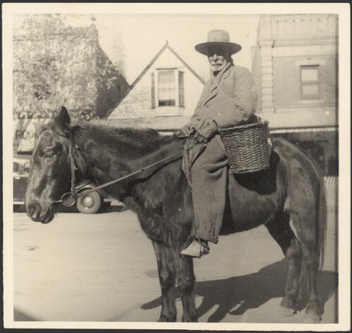William Barak, known as King Billie, on horse back, Healesville, Victoria, ca. 1900 [picture] / Sarah Chinnery