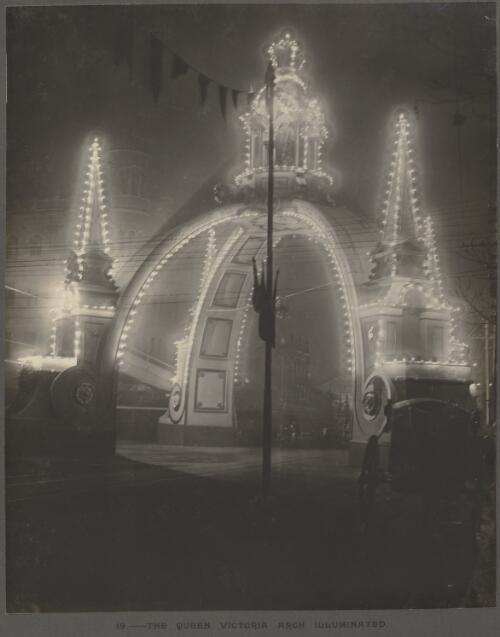 Queen Victoria Arch illuminated [picture]