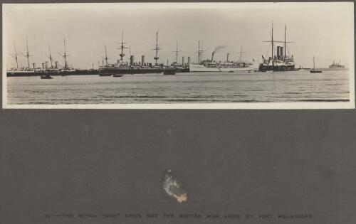 Royal Yacht Ophir and the British War Ships at Port Melbourne [picture]