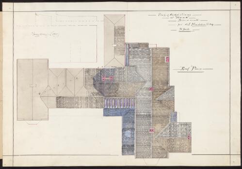 Plan of additions at "Mona" Braidwood for H. F. Maddrell Esq. [picture] : roof plan