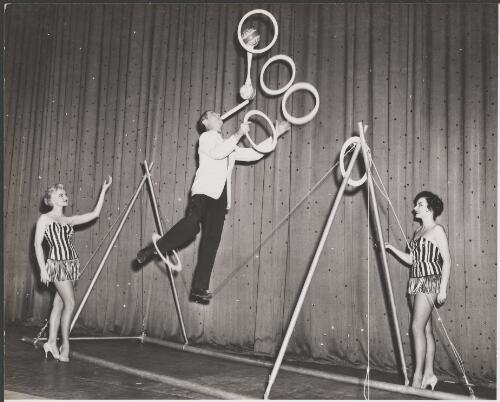 Elimar, juggling act and two attendants, ca. 1960, 1 [picture] / produced by H. Williamson & Co., Sydney