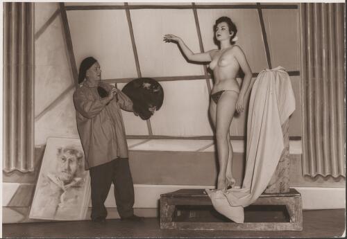 Jim Gerald and Vera Derler in a scene from Art for art's sake, ca. 1960, 2 [picture] / produced by H. Williamson & Co., Sydney