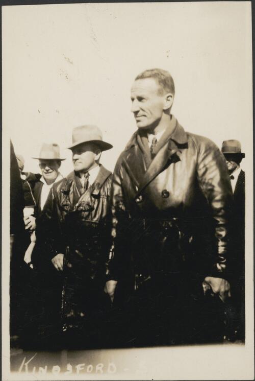 Portrait of Sir Charles Kingsford Smith with Air Commodore Preston in the background, ca. 1930s, 1 [picture]