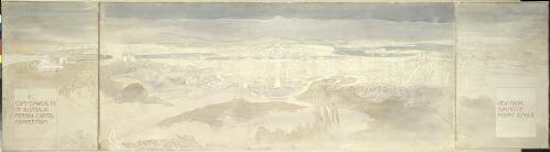 Commonwealth of Australia Federal Capital Competition, view from summit of Mount Ainslie, ca. 1911 [transparency]