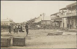 Collection of photographs of the destruction caused by the Mackay ...