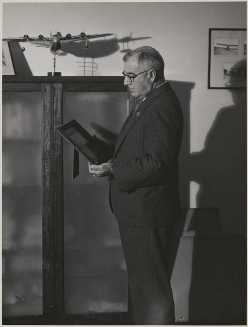 Portrait of Arthur Baird, one of the Qantas pioneers, [ca. 1950] [picture] / Rob Hillier