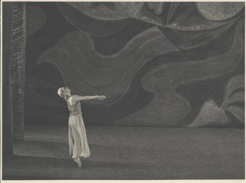 Nina Verchinina as Action, in Les presages, Original Ballet Russe, Australian tour, His Majesty's Theatre, Melbourne, April - June, 1940 (3) [picture] / Hugh P. Hall