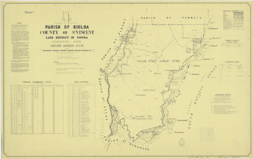 Parish of Kioloa, County of St. Vincent [cartographic material] : Land District of Nowra, Shoalhaven Shire, Eastern Division N.S.W. / compiled, drawn & printed at the Department of Lands, Sydney, N.S.W