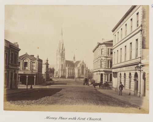 Moray Place with First Church, Dunedin, New Zealand ca. 1878-79 [picture]