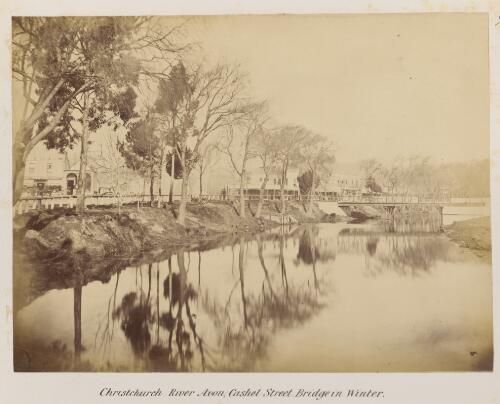 Cashel Street bridge over the River Avon in winter, Christchurch, New Zealand ca. 1878-79 [picture]