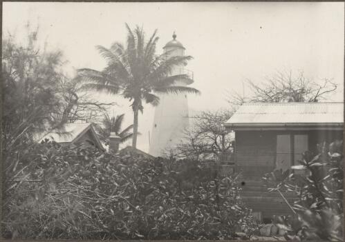The laboratory and lighthouse from the south, Low Islands, Queensland, 1928 [picture]