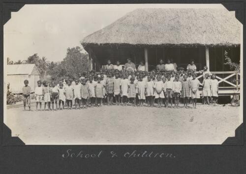 The school and children at Yarrabah, Queensland, ca. 1928 [picture] / Charles Maurice Yonge