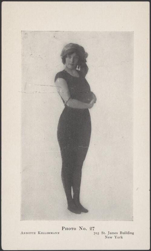 Annette Kellermann standing with her hands together [picture]