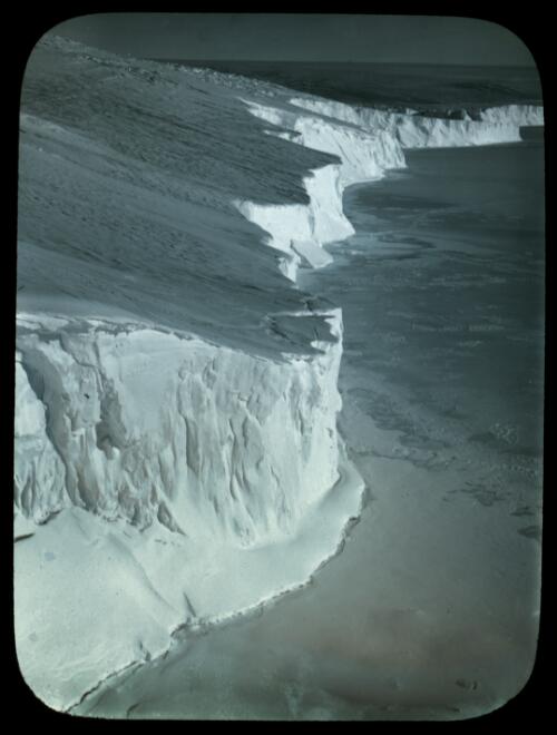 The ice-cliff coastline east of winter quarters, Adelie Land [Australasian Antarctic Expedition, 1911-1914] [picture] / [Frank Hurley]