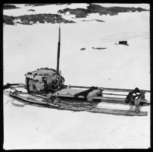 The half-sledge used in the last stage of Mawson's journey [Australasian Antarctic Expedition, 1911-1914] [picture] / [Frank Hurley]
