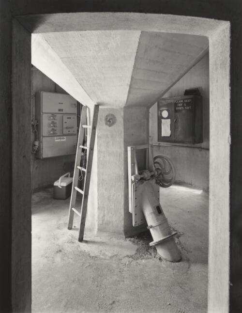 Banyena - interior of Geelong silo showing base of office silo [picture] / Ian Hill