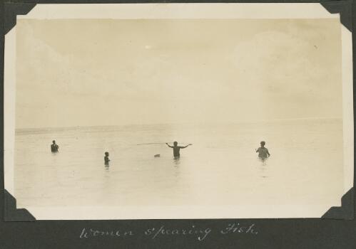 Women spearing fish, Meer Island, Queensland, ca. 1928 [picture] / Charles Maurice Yonge