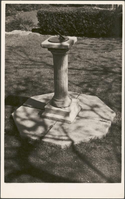 Sundial, ca. 1925 [picture]