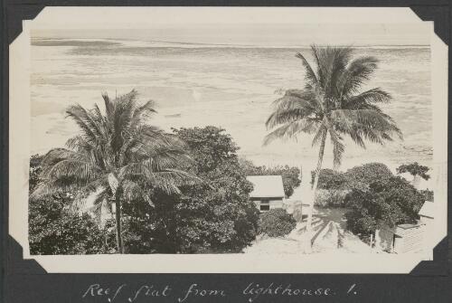 Reef flat from the top of the lighthouse, Low Islands, Queensland, ca. 1928,1 [picture] / C.M. Yonge