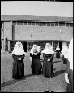 St. Joseph's Nuns Playing With A Basketball, Baulkham Hills, 25 July 