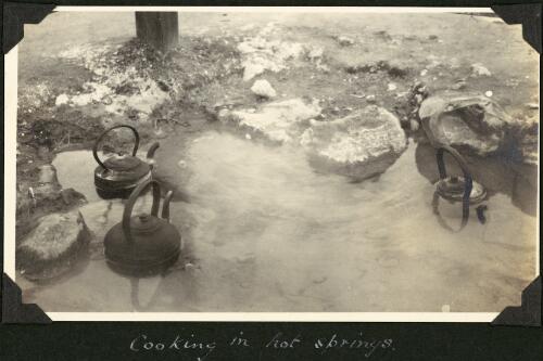 Cooking in the hot springs, Rotorua, New Zealand, 1929 [picture] / C.M. Yonge
