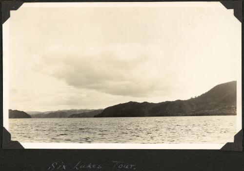 View of a lake, Canterbury Region, New Zealand, 1929 [picture] / C.M. Yonge
