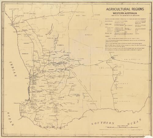 Agricultural regions of Western Australia [cartographic material] / compiled by the Department of Agriculture ; prepared by the Chief Draftsman's Branch, Department of Lands & Surveys