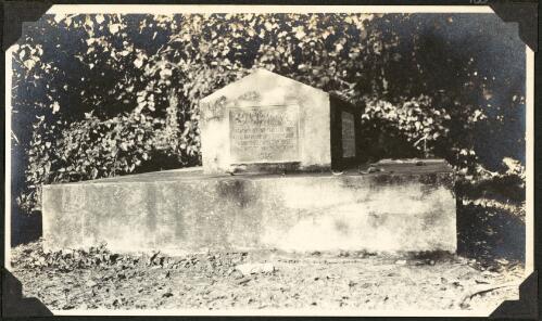 Gravestone of Robert Louis Stevenson and his wife Fanny, Mount Vaea, Samoa, 1929 [picture] / C.M. Yonge