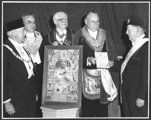 Masonic ceremony involving [Hugh?] Montgomerie Hamilton, Rose Croix Chapter no. 53 [picture] / [John Mulligan]