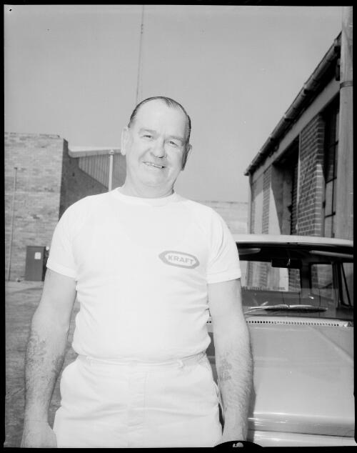 [Portrait of a male staff member at the Kraft Yeast Plant, Alexandria, 9 September, 1968] [picture] / John Mulligan