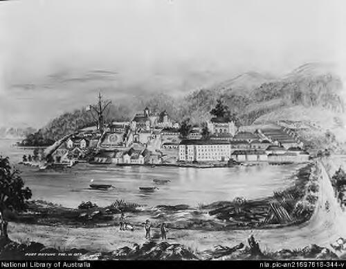 Port Arthur in 1849 (copy of a painting) [picture] / Spurling