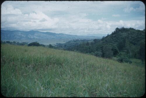 Looking up the Waghi Valley towards Mount Hagen in the west from Nondugl area Papua New Guinea, 1954 [picture] / Terence and Margaret Spencer