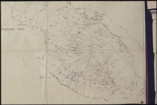 Map of the south of Bougainville Island, Papua New Guinea [picture] / Terence and Margaret Spencer