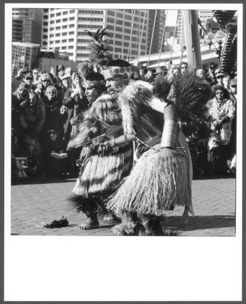 Dance team from Saibai Island, Walk for Reconciliation, Corroboree 2000 [picture] / Loui Seselja