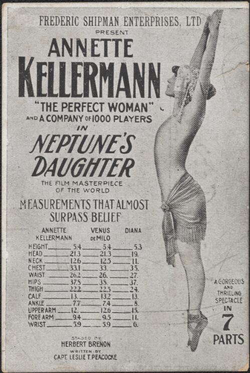 Frederic Shipman Enterprises Ltd present Annette Kellermann, "the perfect woman" and a company of 1000 players in "Neptune's daughter" the film masterpiece of the world [picture]