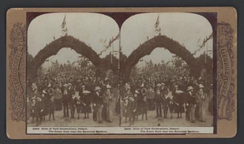 Duke of York celebrations, Hobart. The Green Arch near the Botanical Gardens [picture]