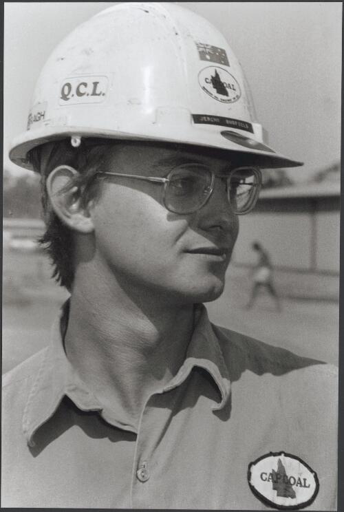 Geologist, German Creek coal mine, Qld, 1985, 1 [picture] / Wolfgang Sievers