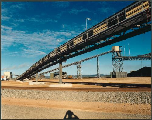 Conveyor to carry coal, Clinton coal mine, Gladstone, Qld [picture] / Wolfgang Sievers