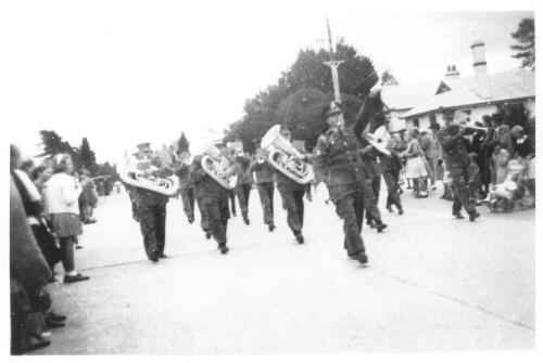 [A band marching in the Anzac Day march in Queanbeyan, New South Wales, 1948] [picture]