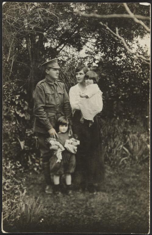 Vance, Helen in Nettie's arms and Aileen Palmer at Emerald, Victoria, 1918 [picture]