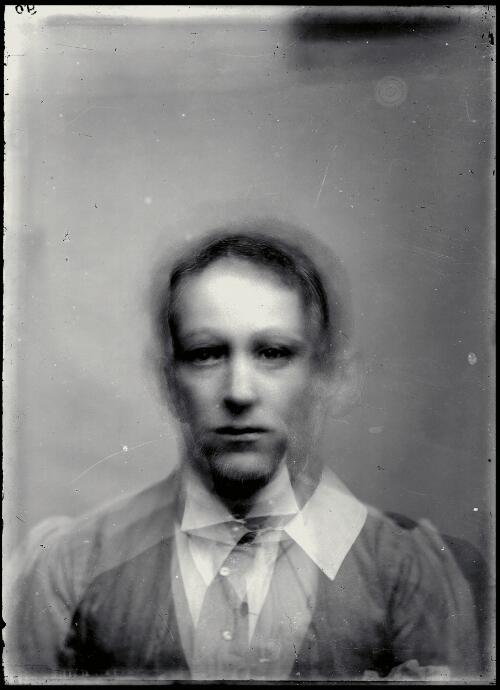 Double exposure, or two portrait negative superimposed [picture] / Robert Morse Withycombe