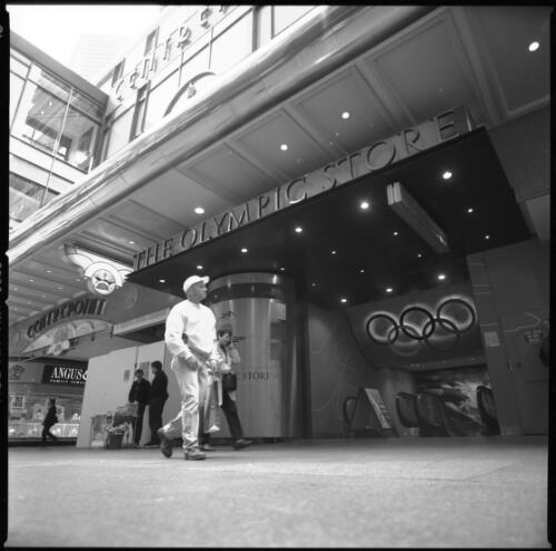 [The Olympic Store, Pitt Street Mall, between Market & King streets, Sydney, 18 August 2000] [picture] / Loui Seselja