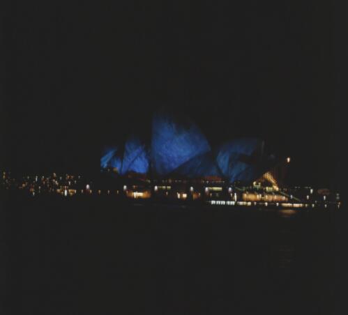 Energy of Australia lightshow, Sydney Opera House, 18 August 2000 [1] [transparency] / Loui Seselja