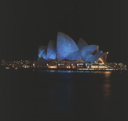 Energy of Australia lightshow, Sydney Opera House, 18 August 2000 [2] [transparency] / Loui Seselja
