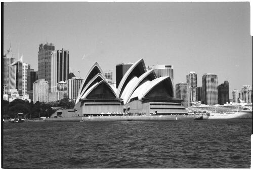 Sydney Opera House with the central business district behind it, Sydney 2000 Olympic Games, 24 September 2000 [picture] / Loui Seselja